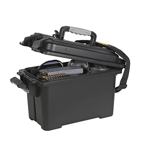 Plano Field Locker Ammo Can Box, Black, Premium Ammunition Storage, Mil-Spec Waterproof Ammo Crate, Heavy-Duty Gun Case Equalizes Pressure, Double-Density Foam Protection