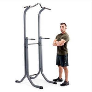 marcy power tower multi-functional home gym pull up chin up push up dip station for strength training tc-5580