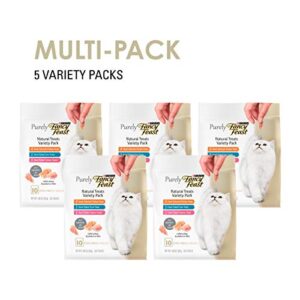 Purina Fancy Feast Natural Cat Treats Variety Pack, Purely Natural - (5) 10 ct. Pouches