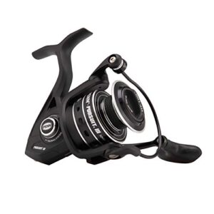 penn pursuit iii nearshore spinning fishing reel, size 5000, corrosion-resistant graphite body and line capacity rings, machined aluminum superline spool, ht-100 drag system,black/silver