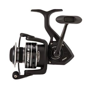PENN Pursuit III Nearshore Spinning Fishing Reel, Size 5000, Corrosion-Resistant Graphite Body and Line Capacity Rings, Machined Aluminum Superline Spool, HT-100 Drag System,Black/Silver
