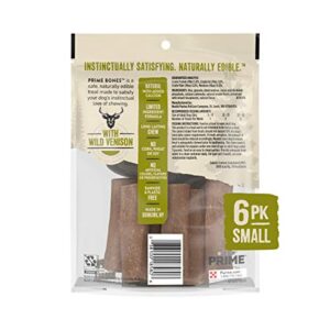 Purina Prime Bones Made in USA Facilities Limited Ingredient Small Dog Treats, Chew Stick with Wild Venison - 6 ct. Pouch