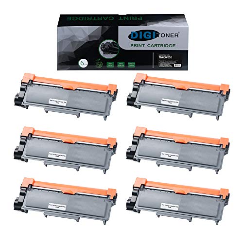 DIGITONER Compatible Toner Cartridge Replacement for Brother TN630 TN660 TN-660 High Yield for use in Brother DCP-L2540DW/L2560DW/HL-L2300D/L2360DW/L2380DW/MFC-L2680W/L2685DW [Black, 6 Pack]