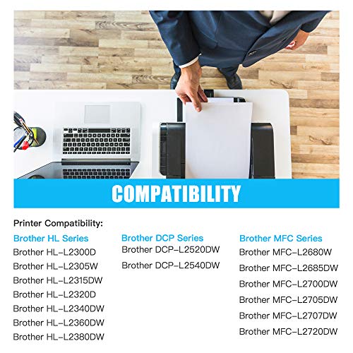 DIGITONER Compatible Toner Cartridge Replacement for Brother TN630 TN660 TN-660 High Yield for use in Brother DCP-L2540DW/L2560DW/HL-L2300D/L2360DW/L2380DW/MFC-L2680W/L2685DW [Black, 6 Pack]