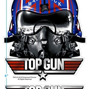 Top Gun Distressed Logo T-Shirt and Stickers (Medium) Heather Navy