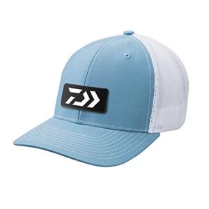 daiwa fishing cap trucker embroidered lt.blue white logo
