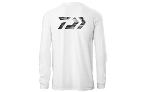 DAIWA D-VEC Gray CAMO Print Long Sleeve T-Shirt White XXL