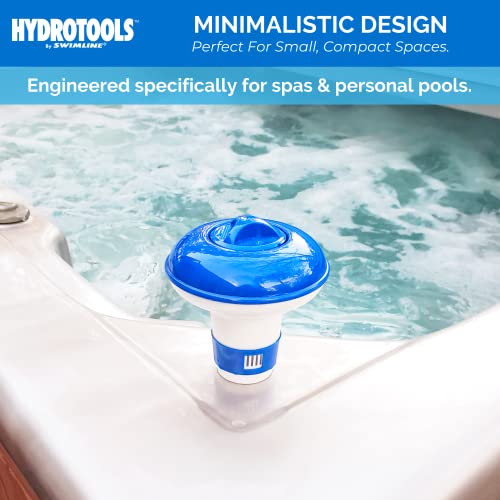 Bestway 1056631USX22 Power Steel Above Ground Swimming Pool, 9'3" x 6'5" x 33", White & HYDROTOOLS by SWIMLINE Mini Chemical Dispenser for Spas and Personal Pools, Supports 1’’ Tablets