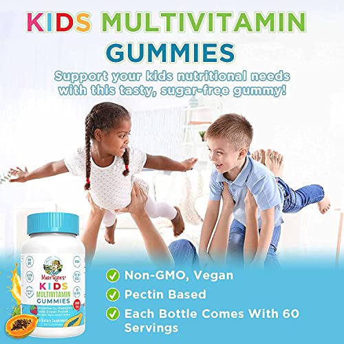 Kids Vitamins by MaryRuth's | Sugar Free | 2 Month Supply | Kids Multivitamin Gummies with Organic Ingredients | Multivitamin for Kids | Vitamins for Kids | Vegan | Non-GMO | 60 Count | 2 Pack