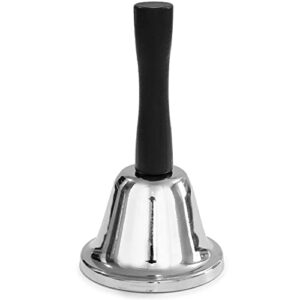 dmi hand & call bell to care for the sick and elderly/ signal dinner/ call for pets, silver, 4.75″