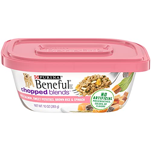 Purina Beneful Gravy, High Protein Wet Dog Food, Chopped Blends With Salmon - (8) 10 oz. Tubs