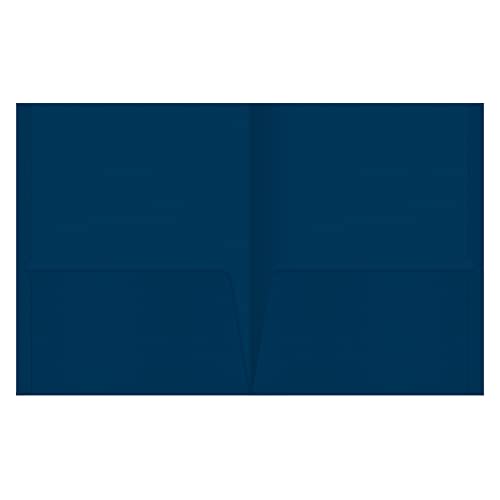 Office Depot® Brand 2-Pocket Paper Folders, Dark Blue, Pack of 25