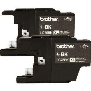 brother lc75bk original ink cartridge – inkjet – black – 2 / pack