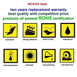 NEOUZA 2PK Compatible for Brother P-Touch Laminated Tze Tz Label Tape Cartridge 6mm x 8m (TZe-111 Black on Clear)