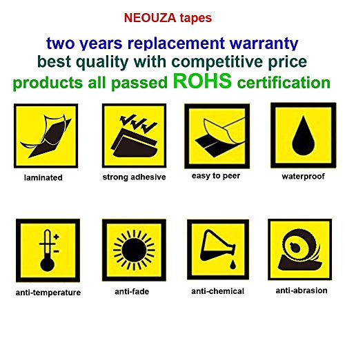 NEOUZA 2PK Compatible for Brother P-Touch Laminated Tze Tz Label Tape Cartridge 6mm x 8m (TZe-111 Black on Clear)