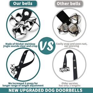 BLUETREE 2 Pack Upgraded Dog Doorbells Premium Quality Training Potty Great Dog Bells Adjustable Bells for Potty Training Your Puppy The Easy Way - 7 Extra Large Loud 1.4 DoorBells