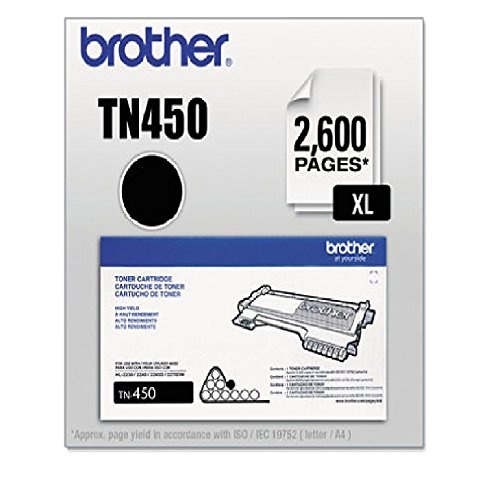 Brother TN450 High Yield Black Toner - Retail Packaging 4-Pack