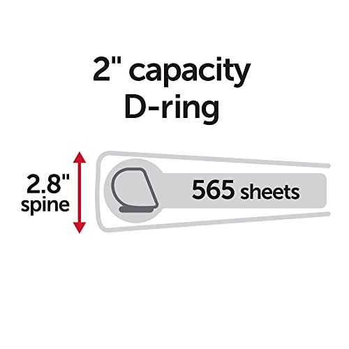 Office Depot® Brand Heavy-Duty Easy Open® D-Ring View Binder, 2" Rings, 54% Recycled, Blue