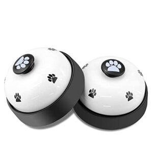 comsmart dog training bell, set of 2 dog puppy pet potty training bells, dog cat door bell tell bell with non-skid rubber base