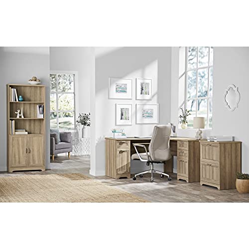 Realspace® Magellan 59"W L-Shape Corner Desk, Blonde Ash