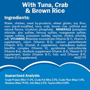 Friskies Purina Natural Wet Cat Food, Ocean Favorites Meaty Bits with Tuna, Crab & Brown Rice - (24) 5.5 oz. Cans