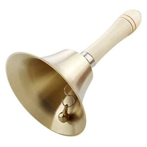 tutools classroom bell brass hand bell service bell bell with handle loud hand bell hand call bell handheld bell teacher bell servant bell loud bell elderly shame bell