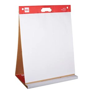 Office Depot® Brand Easel Pad, 20" x 23", Tabletop with Built-In Stand, 25 Sheets, 30% Recycled, White
