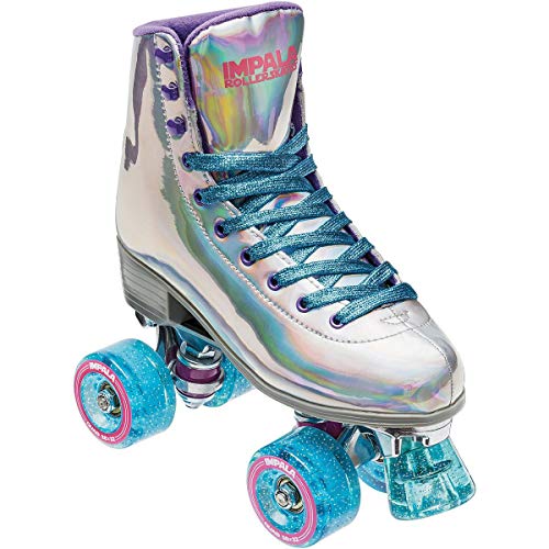 Impala Rollerskates Girl's Impala Quad Skate (Big Kid/Adult) Holographic 7 (US Men's 5, Women's 7) M