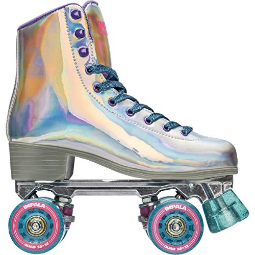 Impala Rollerskates Girl's Impala Quad Skate (Big Kid/Adult) Holographic 7 (US Men's 5, Women's 7) M