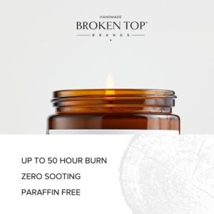 Broken Top - White Birch|9 oz. Cyprus, Eucalyptus & Pine. Pure Soy Wax Candle. 50-Hour Burn Time. Natural Cotton Wick, Vegan, No Parabens, No Phthalates