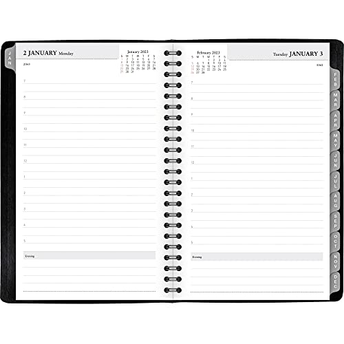 Office Depot® Brand Daily Planner, 5" x 8", Black, January To December 2023