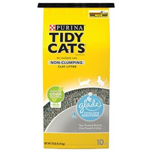 purina tidy cats non clumping cat litter, glade clear springs multi cat litter – 10 lb. bag