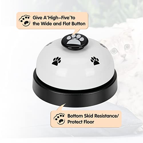 JEXCULL Pet Training Bells, 2 Pack Dogs Bell for Door Potty Training and to Ring to Go Outside Communication Device Dog AgilityTraining Equipment Interactive Toys (White)