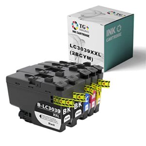 tg imaging (5 pack) compatible lc3037 ink cartridge replacement for brother lc3039 lc-3037 lc-3039 super high yield for mfc-j5945dw mfc-j6545dw pinrter (2b+cym)