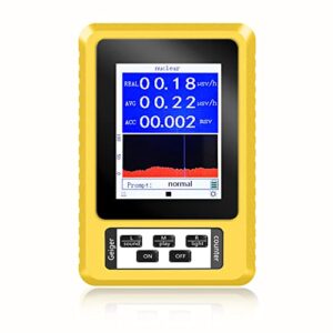 geiger nuclear radiation detector, ionizing radiation tester 2 in one, nuclear radiation tester radiation dose alarm, small portable high-precision detector suitable for home improvement