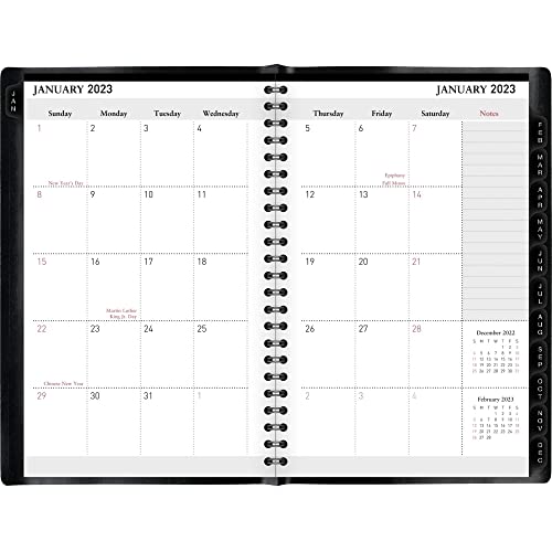 Office Depot® Brand Weekly/Monthly Planner, 5" x 8", Black, January To December 2023, OD711400