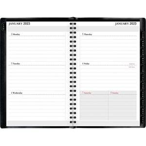 Office Depot® Brand Weekly/Monthly Planner, 5" x 8", Black, January To December 2023, OD711400