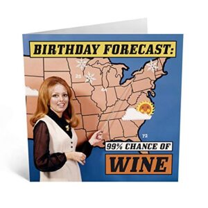 central 23 – funny birthday card birthday forecast wine rude’n’retro – him her mom dad husband wife brother sister old cards joke humour witty pun banter