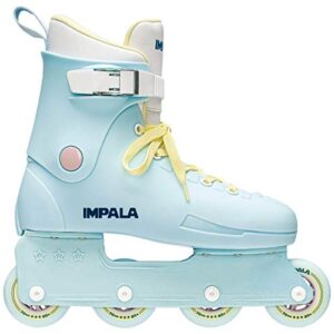 impala lightspeed inline skate – sky blue/yellow (women’s size 9)
