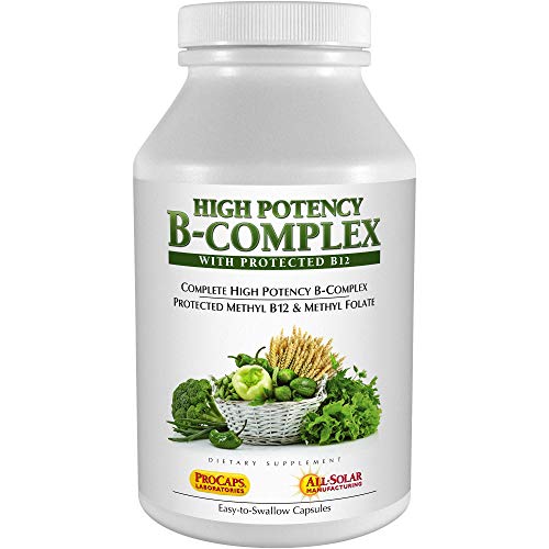 ANDREW LESSMAN High Potency B-Complex 180 Capsules - with High Levels of Folate Complex & Biotin, Promotes Cellular Growth, Energy, Immune Function, Detoxification, Fat Metabolism & More