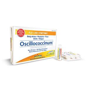 boiron oscillococcinum for relief from flu-like symptoms of body aches, headache, fever, chills, and fatigue – 6 count
