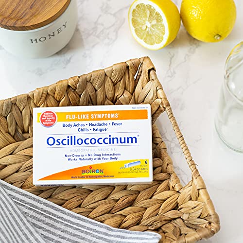 Boiron Oscillococcinum for Relief from Flu-Like Symptoms of Body Aches, Headache, Fever, Chills, and Fatigue - 6 Count