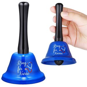 2 pieces ring for nurse bell nurse hand call bell patient alerting bell hand ringing alarm for calling attention care assistance emergency