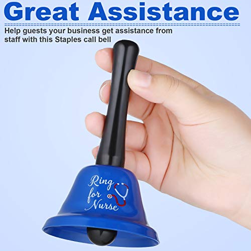 2 Pieces Ring for Nurse Bell Nurse Hand Call Bell Patient Alerting Bell Hand Ringing Alarm for Calling Attention Care Assistance Emergency