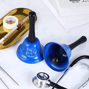 2 Pieces Ring for Nurse Bell Nurse Hand Call Bell Patient Alerting Bell Hand Ringing Alarm for Calling Attention Care Assistance Emergency