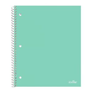Office Depot® Brand Stellar Poly Notebook, 8-1/2" x 11",1 Subject, College Ruled, 80 Sheets, Assorted Colors, Pack Of 8
