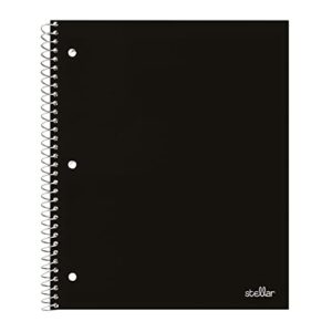 Office Depot® Brand Stellar Poly Notebook, 8-1/2" x 11",1 Subject, College Ruled, 80 Sheets, Assorted Colors, Pack Of 8