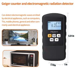 GOYOJO Geiger Counter Nuclear Radiation Detector Radiation Dose Alarm Multi-Function Marble Radioactive X-Rays γ-Rays Hard β-Rays Alarm Device Dosimeter High Sensitivity Personal Home use Dosimeter