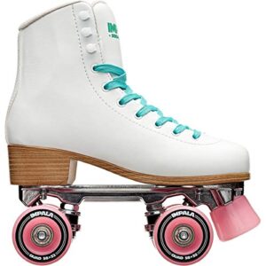 impala rollerskates girl’s impala quad skate (big kid/adult) white 8 (us men’s 6, women’s 8) m