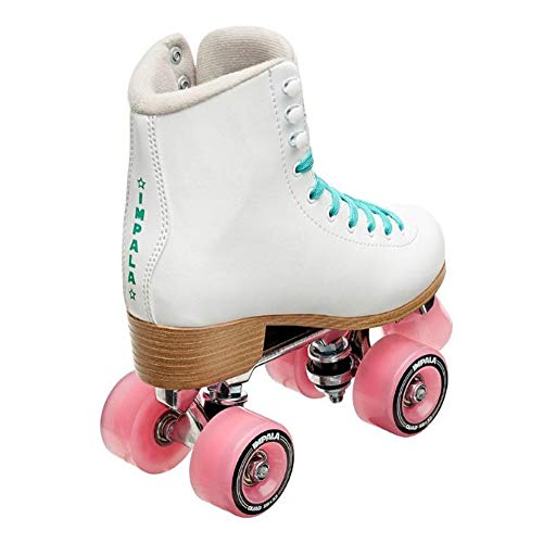 Impala Rollerskates Girl's Impala Quad Skate (Big Kid/Adult) White 10 (US Men's 8, Women's 10) M